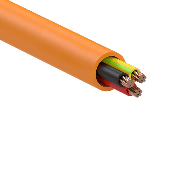 Orange Circular Power Cable 0.6/1kV 2C+E 2.5mm - LSZH - Eltech
