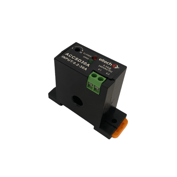 AC Current Switch Adjustable 0.2 - 30A with DIN Clip - Eltech