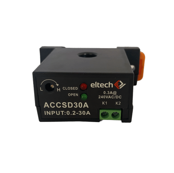 AC Current Switch Adjustable 0.2 - 30A with DIN Clip - Eltech